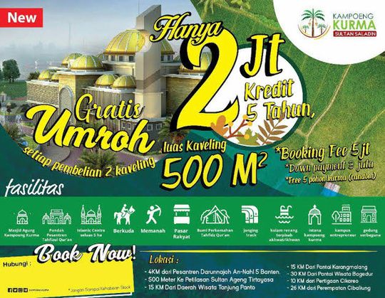 Brosur penjualan kavling fiktif Kampoeng Kurma (twitter.com/ @kurmakampoeng_ ).
