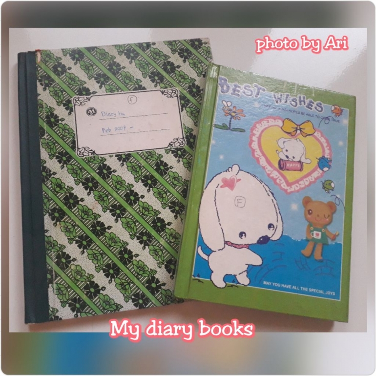 My diary books. Photo by Ari