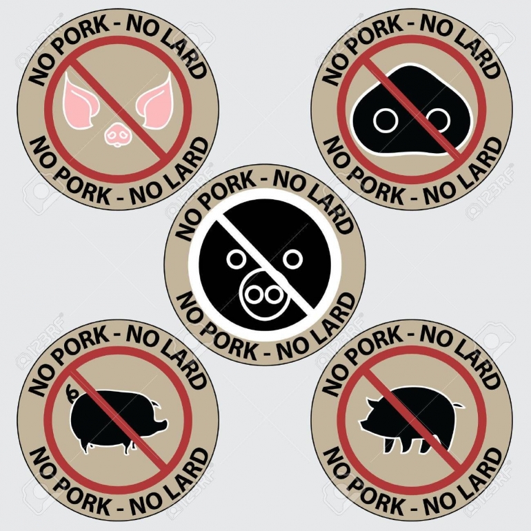 No Pork No Lard (gambar : 123rf.com)