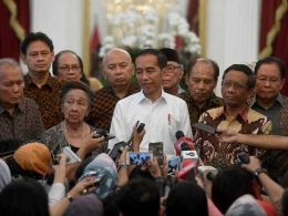 Presiden RI Jokowi saat konferensi Pers | Dokumen Antara