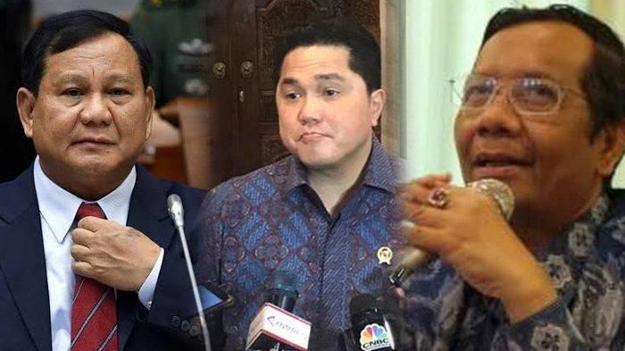 Prabowo, Erick Thohir, dan Mahfud MD perlu bersinergi untuk menuntaskan kasus ASABRI | Sumber gambar : www.tribunnews.com