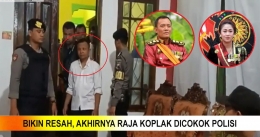 Koplak, Akhir Perjalanan Raja Keraton Sejagat di Kantor Polisi. Foto: Olahan Pribadi /  Youtube iN Indonesia