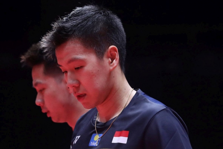 Ganda putra Indonesia, Marcus Gideon dan Kevin Sanjaya, lolos ke putaran II Indonesia Masters 2020. Namun, penampilan mereka tadi malam mengkhawatirkan.Foto: thejakartapost.com