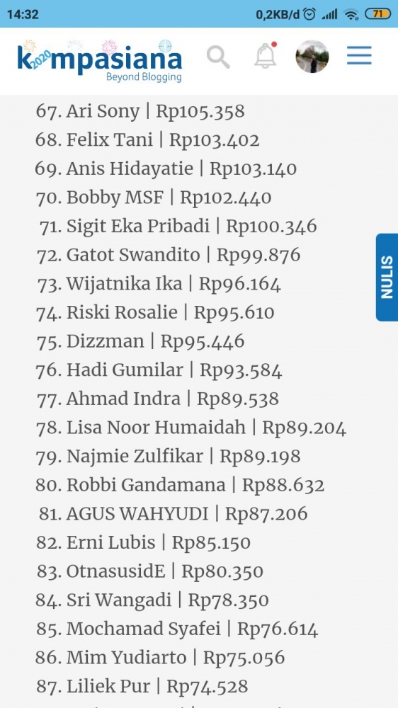 tangkapan layar pribadi