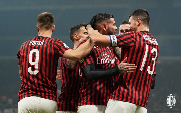 Milan raih kemenangan 3-0 kontra SPAL di ajang Coppa Italia. (sumber: twitter.com/acmilan)