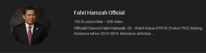 Channel YT Fahri Hamzah Official