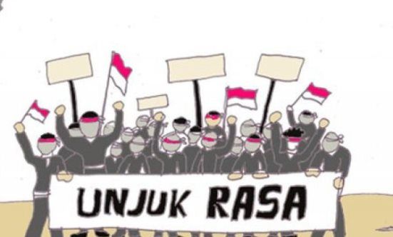 Ilustrasi, unjuk rasa LSM (sumber: suarakarya.id)