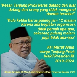 Pernyataan Wakil Presiden RI KH Ma'ruf Amin mengenai Tanjung Priok / image pribadi