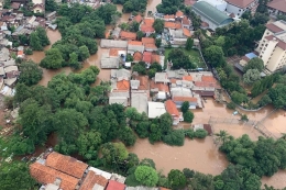 Potret banjir di Jakarta (Foto: kompas.com)