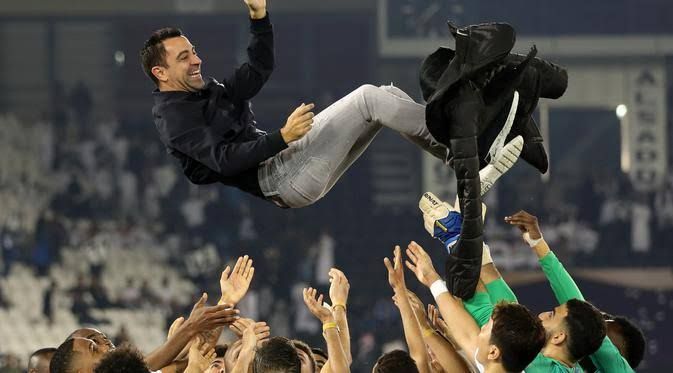 Xavi Hernandez satu-satunya dalam sejarah Qatar, sukses sebagai pemain sekaligus pelatih (liputan6.com)