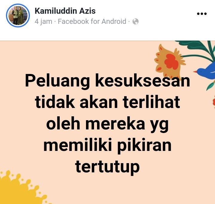 Hasil tangkapan layar Facebook.com/ Kamiluddin Aziz