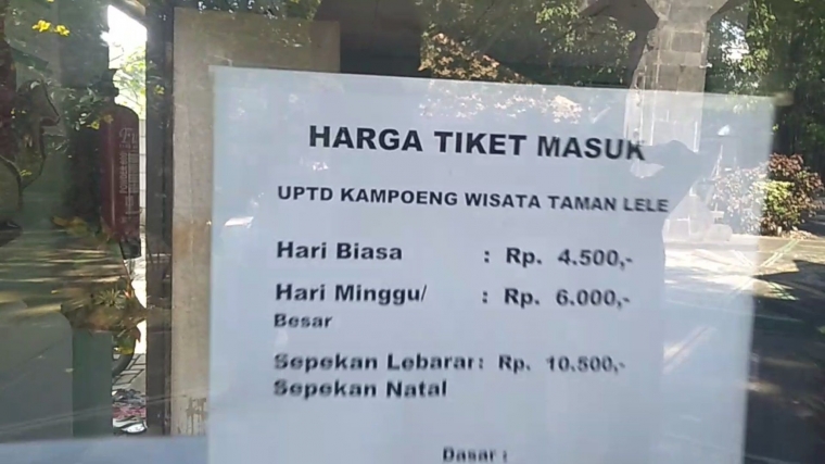 Harga tiket masuk/dokpri