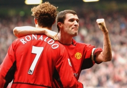 Roy Keane pernah setim dengan Cristiano Ronaldo muda. Sumber gambar: Talksport.com