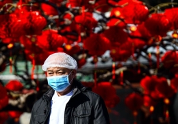 Pemerintah Tiongkok batalkan perayaan besar Tahun Baru Imlek karena virus Korona. Foto: AFP dikutip via Medcom.id