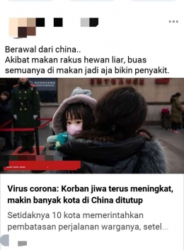 Virus Corona disebabkan oleh Chinese | dokpri
