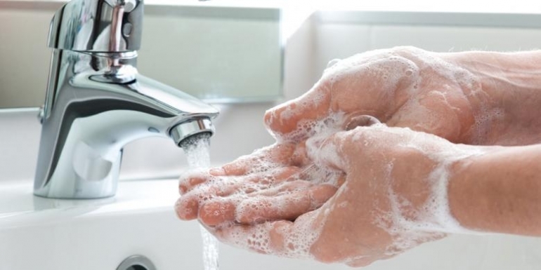 Ilustrasi cuci tangan (Shutterstock via KOMPAS.com)