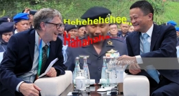 Bill Gates dan Jack Ma. Gambar : Getty Image dan Indopolitka.com. Diedit oleh penulis