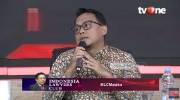 Juru Bicara KPK dalam acara Indonesia Lawyers Club (sumber: Tvone)