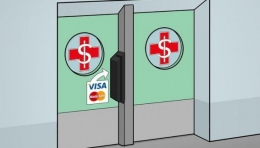 Ilustrasi kapitalis di bidang kesehatan. Sumber: cartoonmovement.com