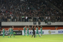 PS Sleman saat pembukaan Liga 1 2019 di Stadion Maguwoharjo, Sleman. (Foto : Republika)