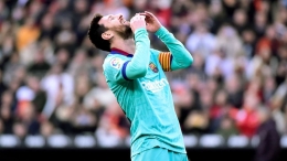 Messi lagi ngapain yah? (Foto: Goal.com)