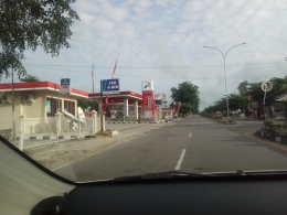 SPBU tampak sepi tanpa antrian kendaraan bermotor di Parit Padang, Sungailiat yang biasanya ramai antrian Pengerit (ft Rus)