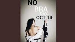 Hari tanpa bra sedunia juga diperingati sebagai aksi peduli kanker payudara. Sumber gambar: Suara.com