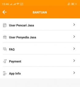  Pilih User Pencari Jasa jika ane pengguna aplikasi (dokpri)