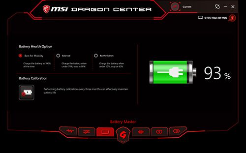 Dragon Center Battery Master