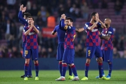 Para pemain Barcelona saat ini. Sumber gambar: INews.id