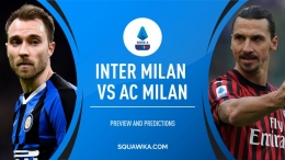 Derby Milan tersaji di pekan 23 Serie A 2019/20. Sumber gambar: Squawka.com