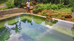 Kolam penampungan air bersih di Desa Blang Panyang | Dokpri
