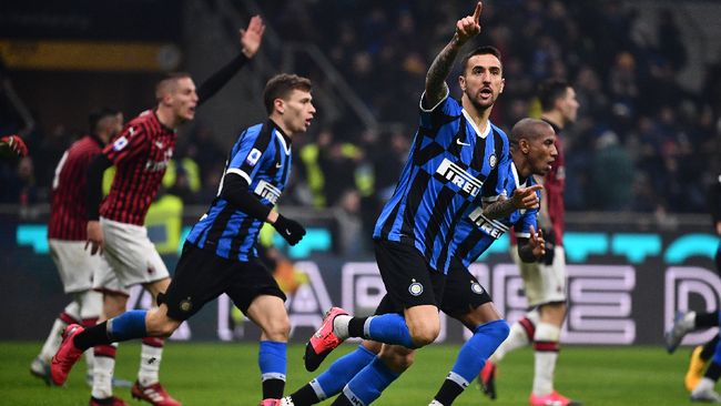 Selebrasi skuad Inter Milan (Foto AFP) 