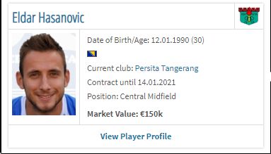 Salah satu pemain asing yang langsung mendapatkan kontrak dua tahun di awal karirnya di Indonesia. Sumber gambar: Transfermarkt.com