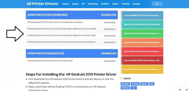 Download Driver HP DeskJet 2135 | Dok. pri