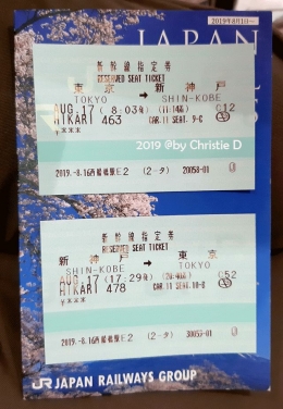Dokumentasi pribadi | Tiket Shinkansen ke Shin Kobe, setelah aku pesan untuk tempat kursi roda di Stasiun Nishi Funabashi