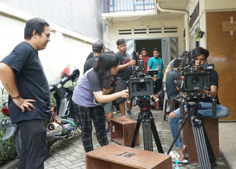 Siswa SMK Dr Soetomo Surabaya terlibat dalam syuting (Smekdor's)