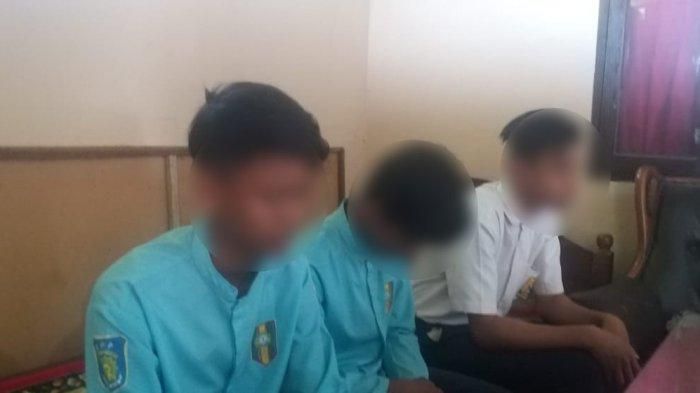 tiga siswa pelaku penganiayaan di purworejo (tribunnews.com)