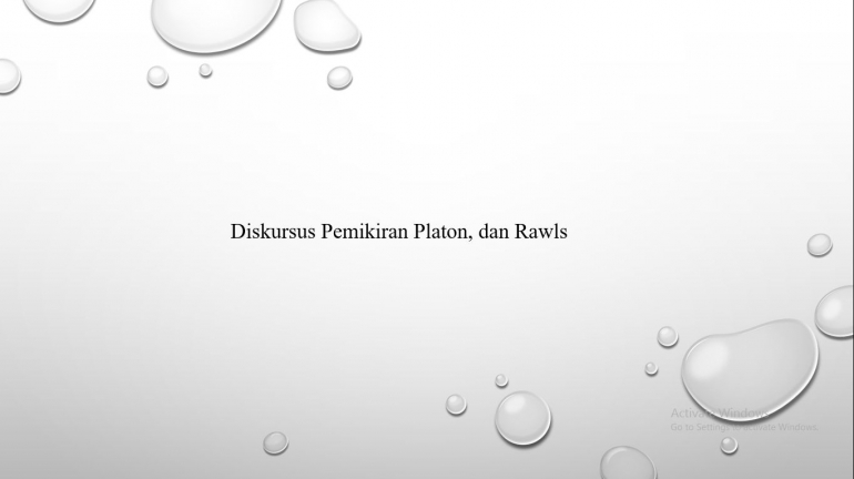 Diskursus Pemikian Platon, dan Rawls | dokpri