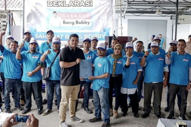 Deklarasi Relawan Bobby Nasution di Medan, Minggu, 16 Februari 2020 (Kompas.com)
