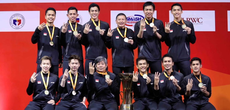Tim putra Indonesia menjadi juara di ajang Badminton Asia Team Championship 2020 usai mengalahkan Malaysia 3-1 di final tadi malam. Kini, target berikutnya adalah memenangi Piala Thomas pada Mei nanti/Foto: badmintonindonesia.org