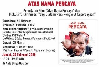 Bagaimana dengan diskriminasi yang dialami para penganut kepercayaan? (sumber: Festival Kebhinekaan 3)