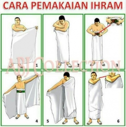 Kain ihram bagi lelaki ketika menunaikan haji dan umrah. Foto | dindingkaca.com
