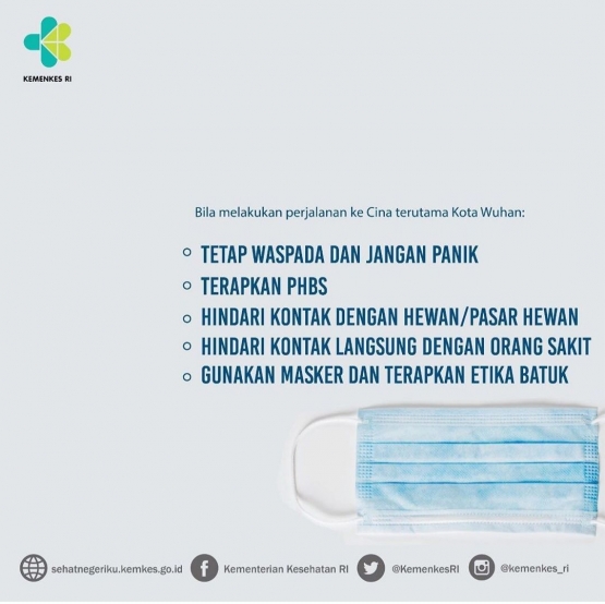 Tips Menghindari Penularan Penyakit COVID-19 (Sumber: Kementerian Kesehatan Republik Indonesia)