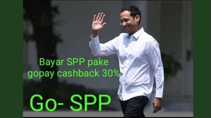 Meme Nadiem Makarim soal SPP (Tribunnews.com)
