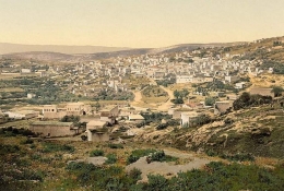 Ilustrasi Nazaret dilihat dari Kana-christianholyland.com
