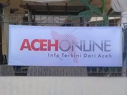 Banner Aceh Online di Kantor Baru di Kawasan Syiah Kuala Banda Aceh