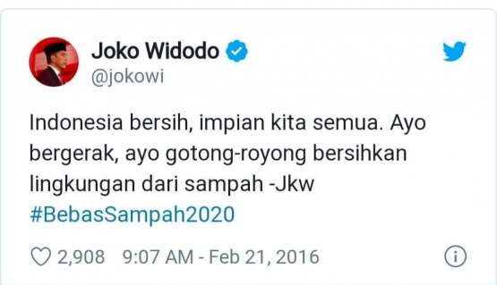 Dok Twitter/Joko Widodo