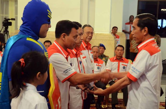 Deskripsi : Presiden RI Joko Widodo Mengharapkan Pecandu di rehabilitasi I Sumber Foto : laras post