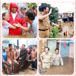 Banjir Jakarta dan aktivitas para Gubernurnya (foto IST/medsos/dok pribadi)
